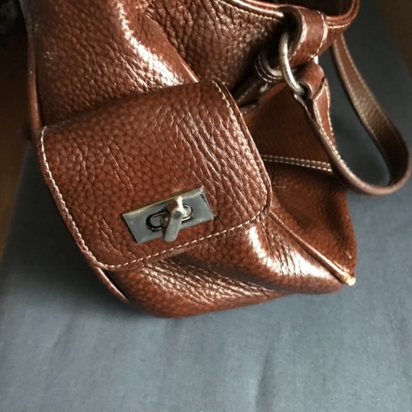 2/$30! Brown Leather tote - Picture 3 of 8